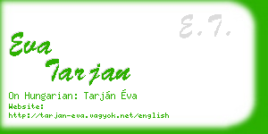 eva tarjan business card
