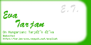 eva tarjan business card